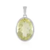 Limonen-Quarz-Silberanhänger