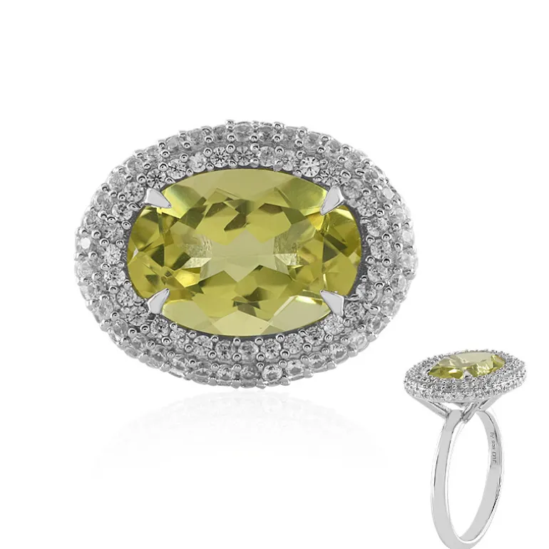 Limonen-Quarz-Silberring