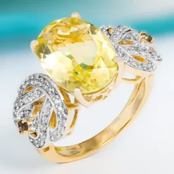 Limonen-Quarz-Silberring