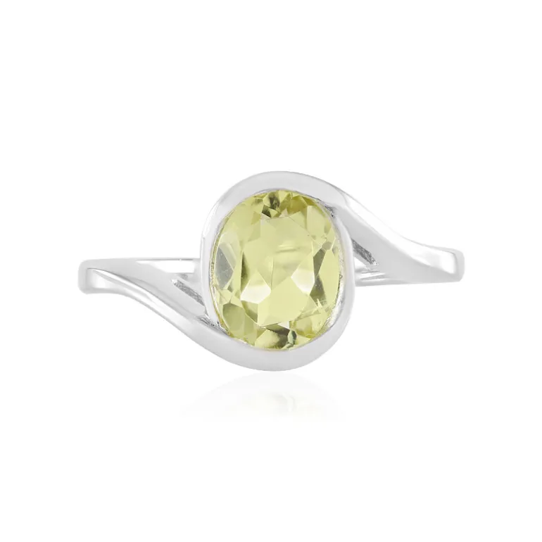 Limonen-Quarz-Silberring