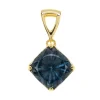 Londonblauer Topas-Goldanhänger