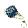 Londonblauer Topas-Goldring