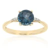 Londonblauer Topas-Goldring