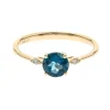 Londonblauer Topas-Goldring