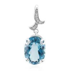 Londonblauer Topas-Silberanhänger (Pallanova)