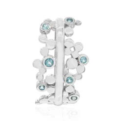 Londonblauer Topas-Silberanhänger