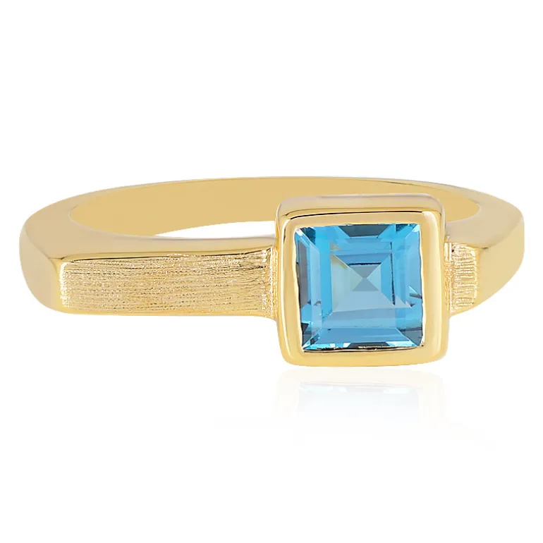 Londonblauer Topas-Silberring