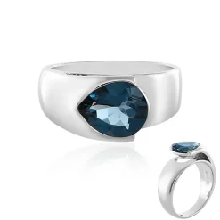 Londonblauer Topas-Silberring (de Melo)