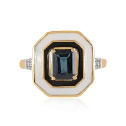 Londonblauer Topas-Silberring