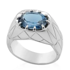 Londonblauer Topas-Silberring (de Melo)