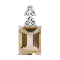 Luna-Quarz-Silberanhänger