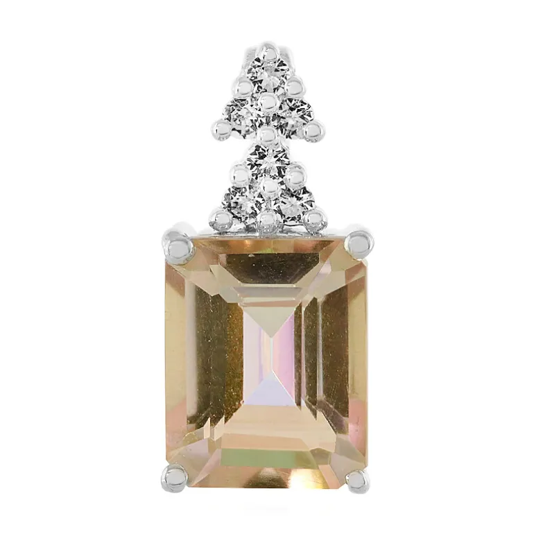 Luna-Quarz-Silberanhänger