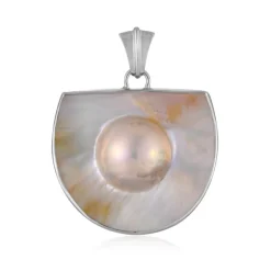 Mabe-Perlen-Silberanhänger (Bali Barong)