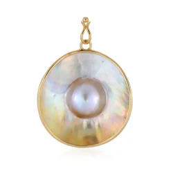 Mabe-Perlen-Silberanhänger (Bali Barong)