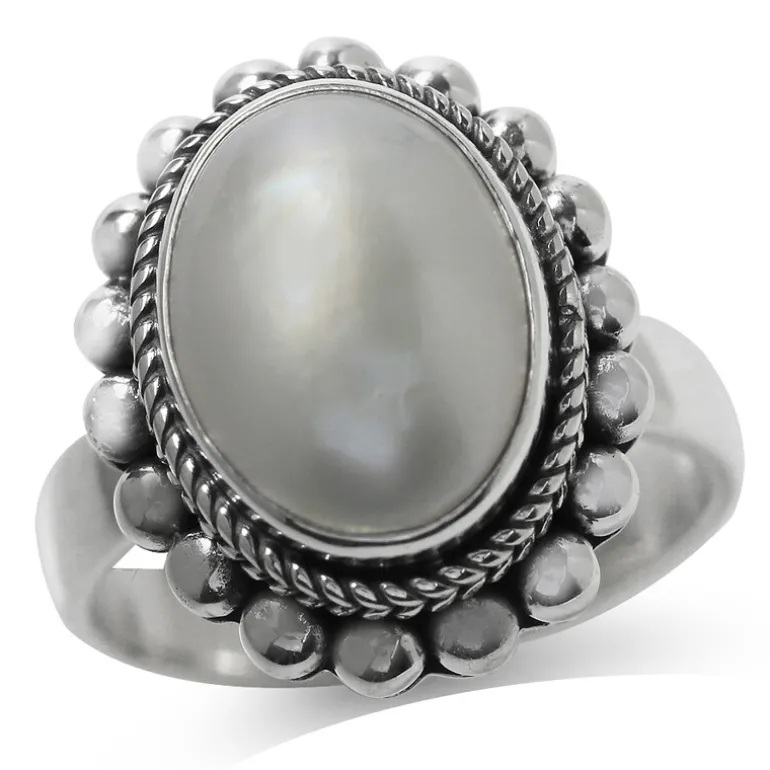 Mabe-Perlen-Silberring