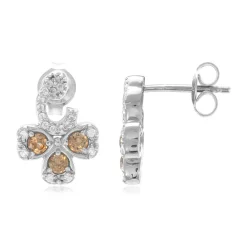 Madagaskar-Farbwechsel-Granat-Silberohrringe