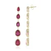 Madagaskar-Rubin-Goldohrringe (de Melo)