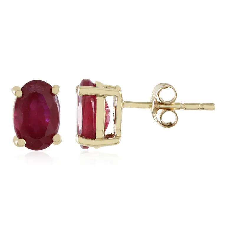Madagaskar-Rubin-Goldohrringe