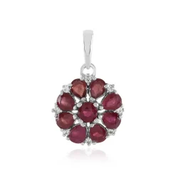 Madagaskar-Rubin-Silberanhänger