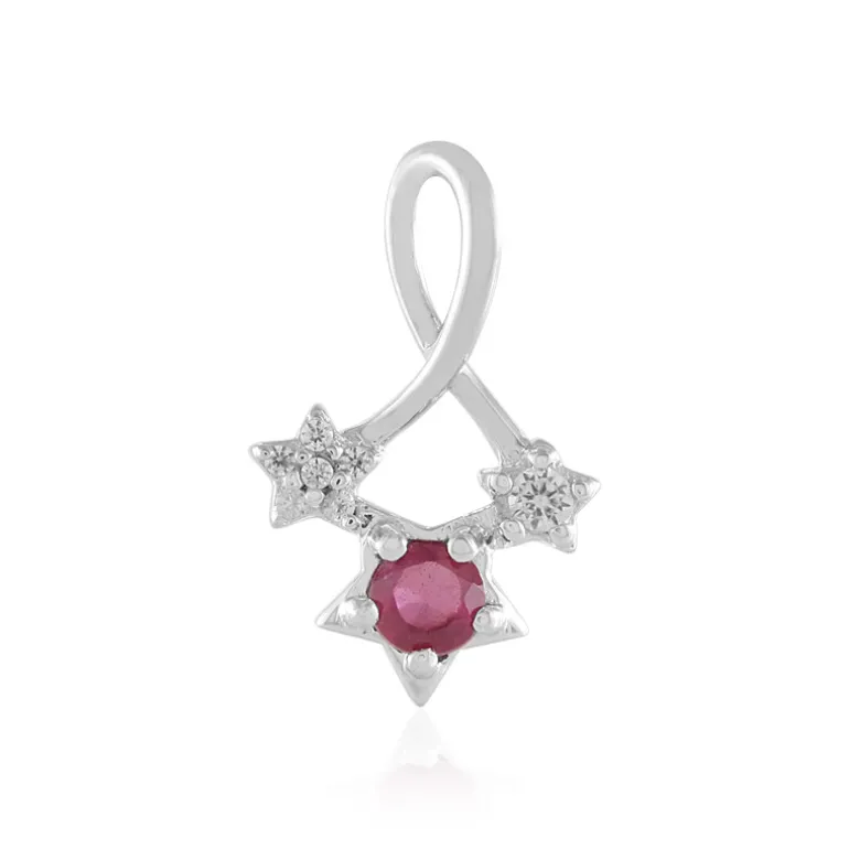 Madagaskar-Rubin-Silberanhänger