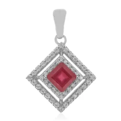 Madagaskar-Rubin-Silberanhänger