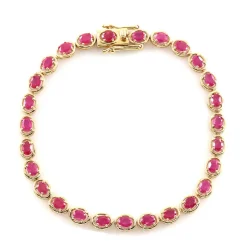 Madagaskar-Rubin-Silberarmband