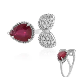 Madagaskar-Rubin-Silberring