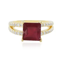 Madagaskar-Rubin-Silberring