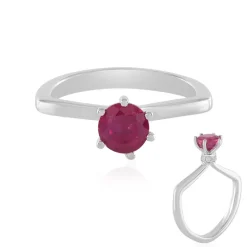 Madagaskar-Rubin-Silberring