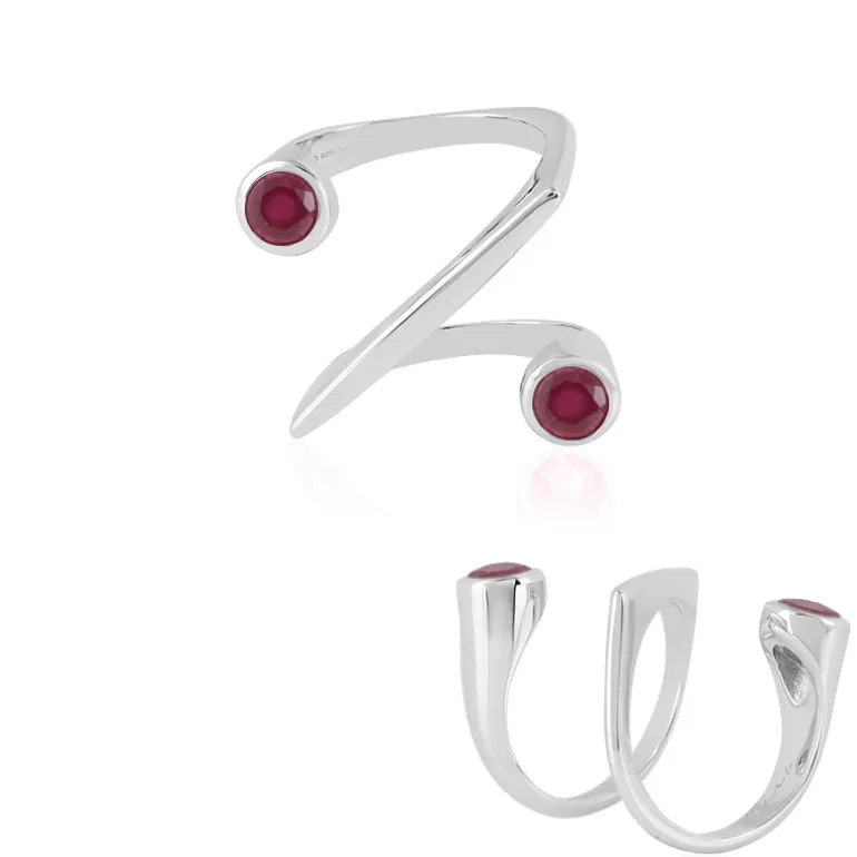 Madagaskar-Rubin-Silberring (de Melo)