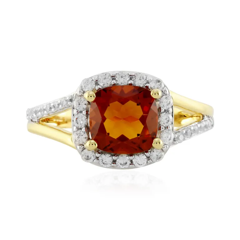 Madeira-Citrin-Silberring