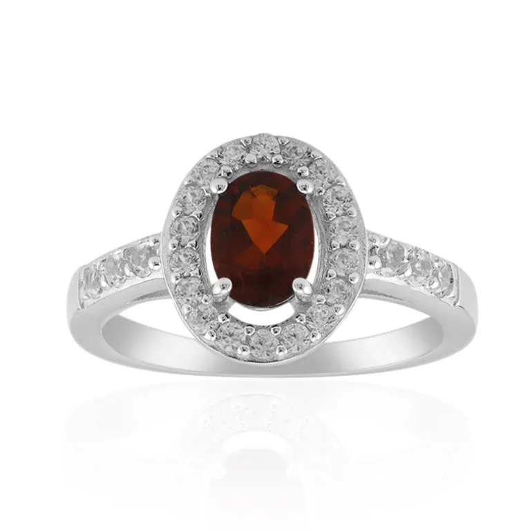 Madeira-Citrin-Silberring