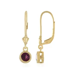 Magenta-Granat-Silberohrringe