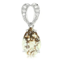 Magnesit-Silberanhänger