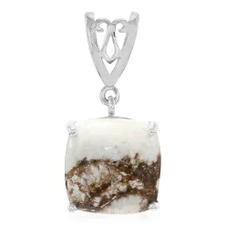 Magnesit-Silberanhänger