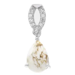 Magnesit-Silberanhänger