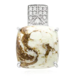 Magnesit-Silberanhänger