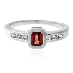 Mahagoni-Zirkon-Silberring