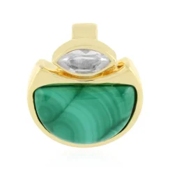 Malachit-Silberanhänger