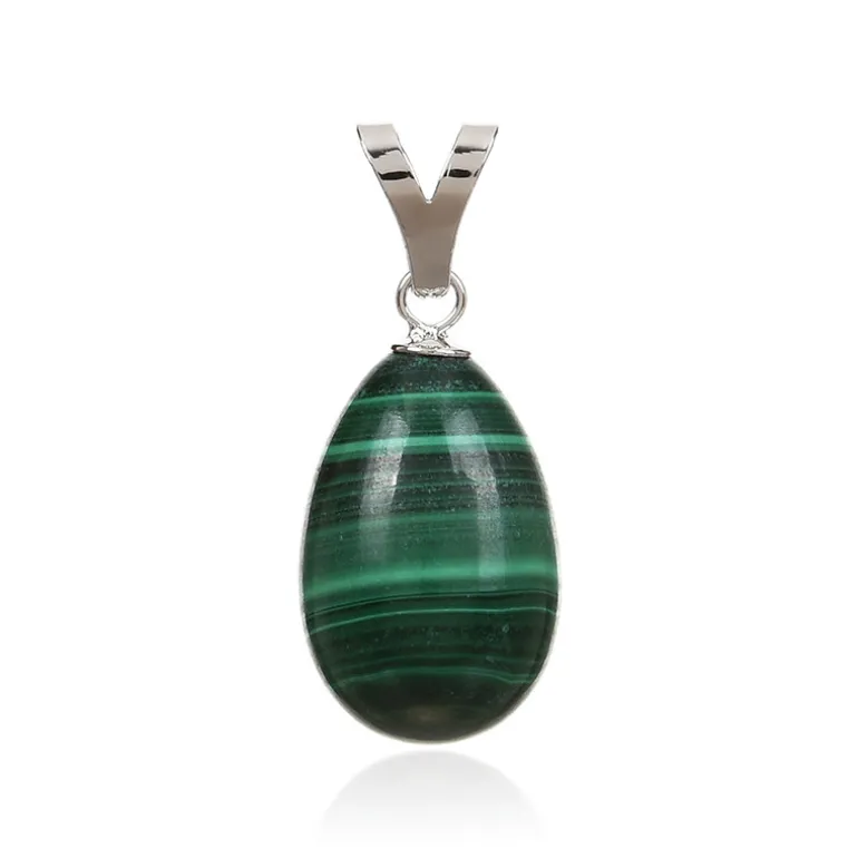 Malachit-Silberanhänger