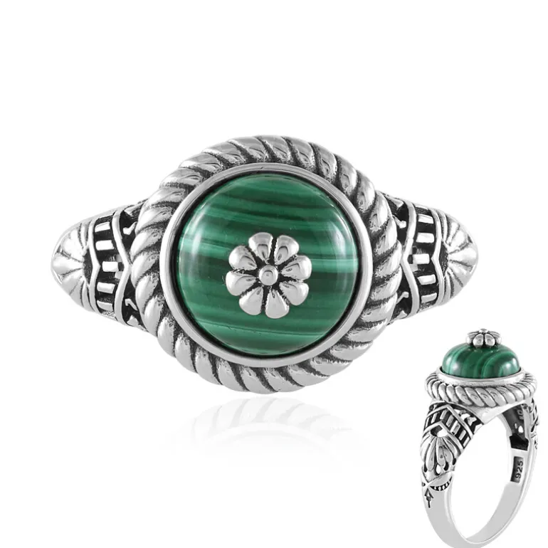 Malachit-Silberring (Desert Chic)