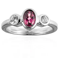 Malawi-Granat-Silberring