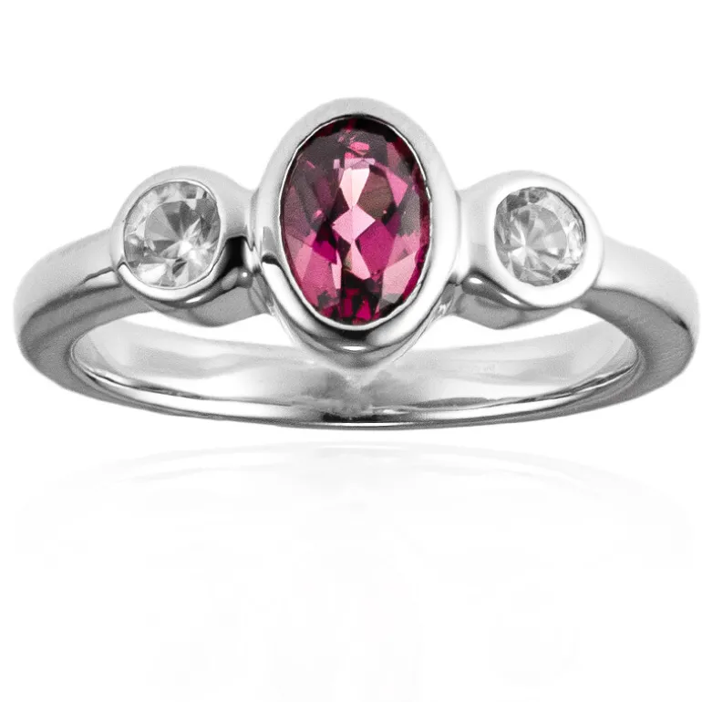 Malawi-Granat-Silberring