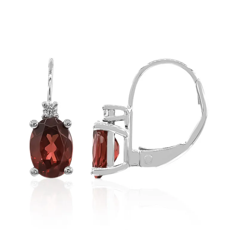 Malaya-Granat-Goldohrringe