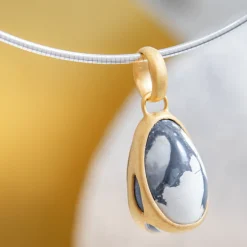 Maligano-Jaspis-Silberanhänger