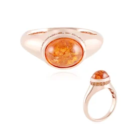 Mandarin-Granat-Goldring (KM by Juwelo)