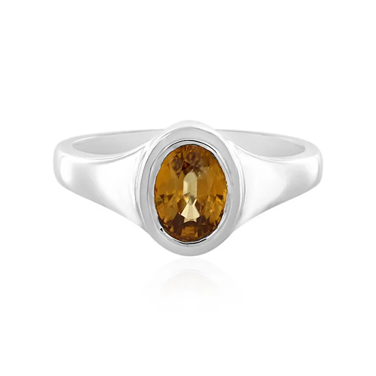 Mandarin-Granat-Silberring