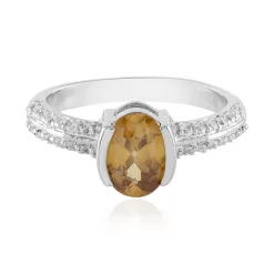 Mandarin-Zirkon-Silberring