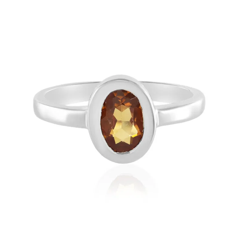 Mandarin-Zirkon-Silberring