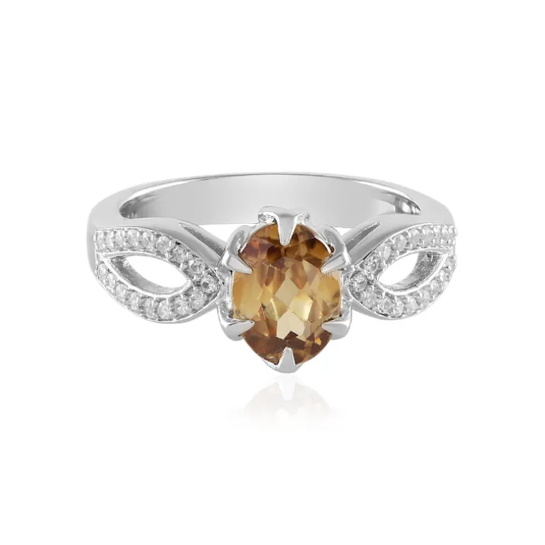 Mandarin-Zirkon-Silberring